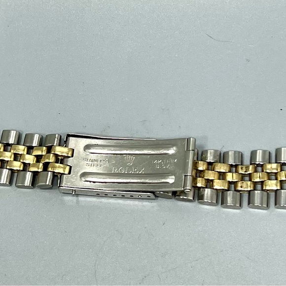 Rolex Vintage  14K Gold & Stainless Steel USA Oval Link Bracelet - Picture 4 of 13
